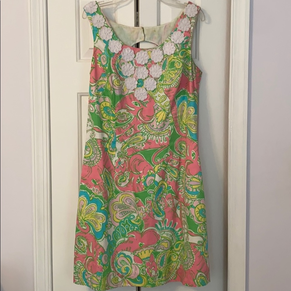 Lily Pulitzer Elephant Chin Chin Print Dress